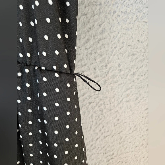 Draper James RSVP Womens Black White Polka Dot Maxi Dress Sz L Pockets **READ** - Picture 7 of 13